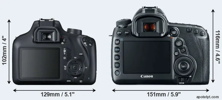 Comparison 4000D or 5D Mark IV rear