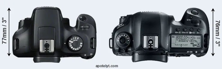 Compare 4000D versus 5D Mark IV top