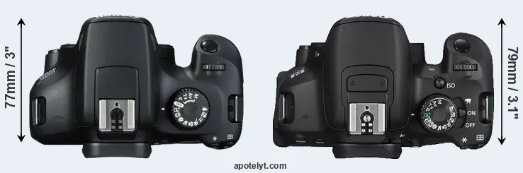 Compare 4000D versus 650D top