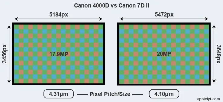 4000D versus 7D Mark II MP