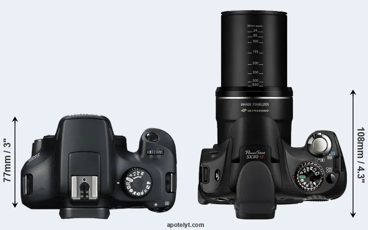 Compare 4000D versus SX30 top