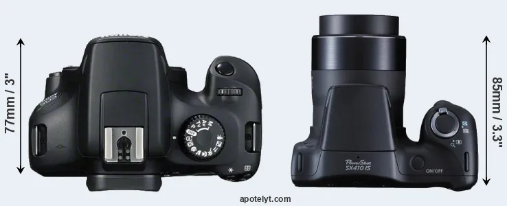 Compare 4000D versus SX410 top