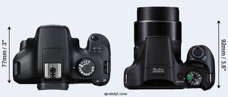 Compare 4000D versus SX530 top