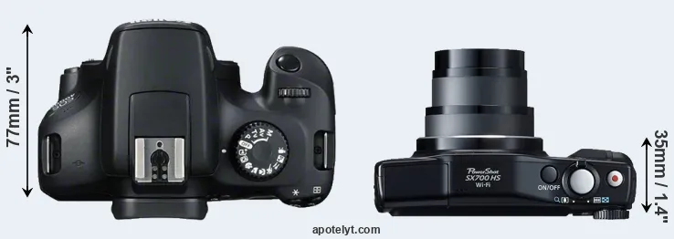 Compare 4000D versus SX700 top