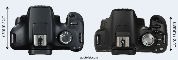 Compare 4000D versus T1i top