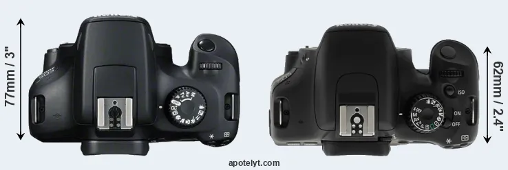 Compare 4000D versus T2i top