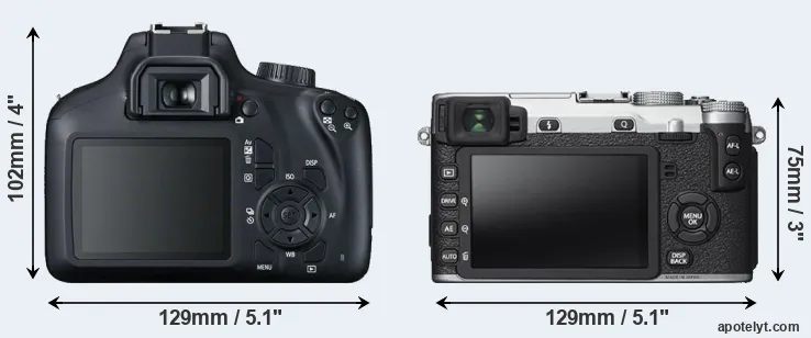 Comparison 4000D or X-E2S rear