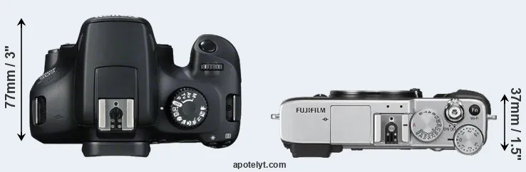 Compare 4000D versus X-E2S top