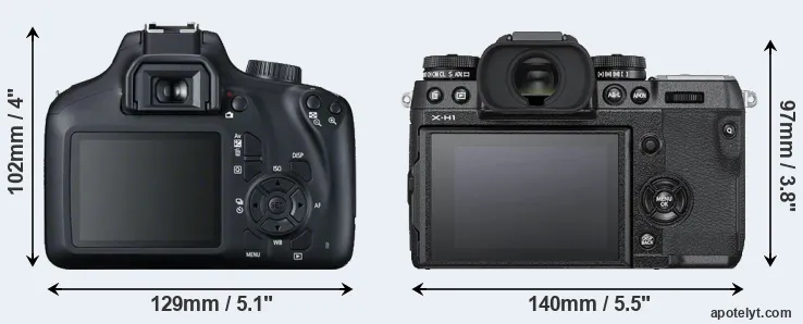 Comparison 4000D or X-H1 rear