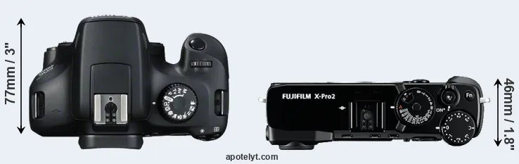Compare 4000D versus X-Pro2 top