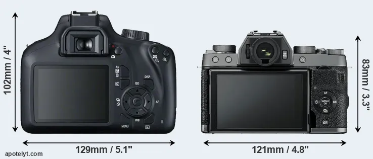 Comparison 4000D or X-T100 rear