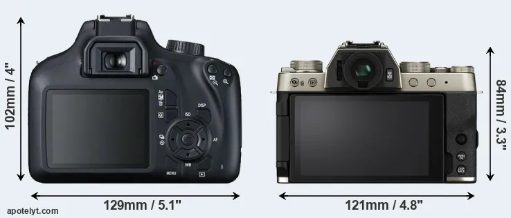 Comparison 4000D or X-T200 rear