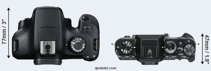 Compare 4000D versus X-T30 top