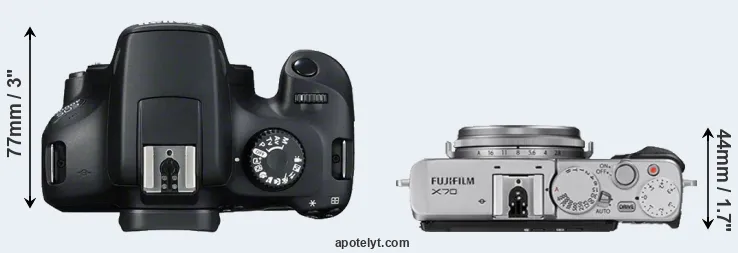Compare 4000D versus X70 top
