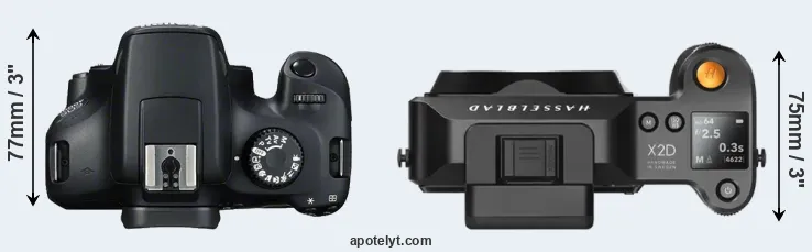 Compare 4000D versus X2D 100C top
