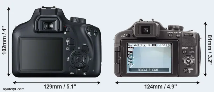 Comparison 4000D or V-LUX 3 rear