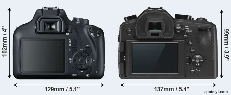 Comparison 4000D or V-LUX Typ 114 rear