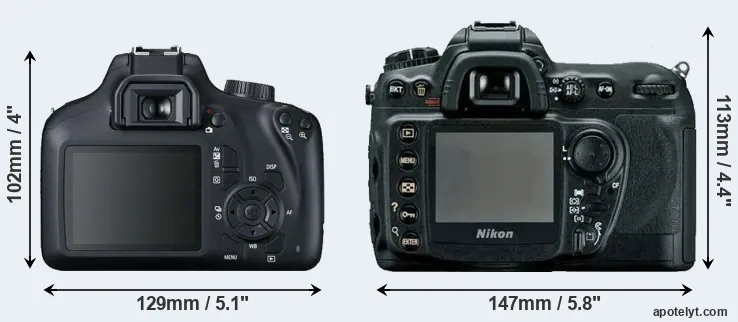 Comparison 4000D or D200 rear