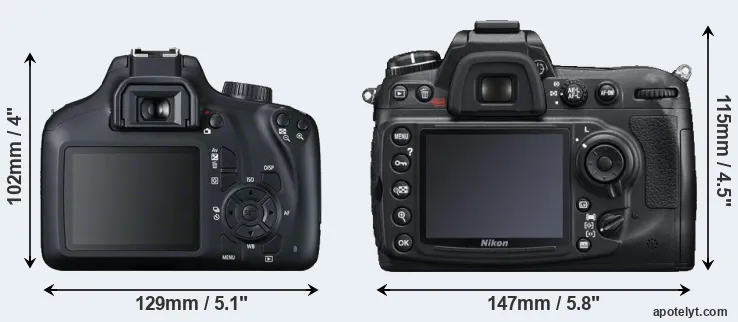 Comparison 4000D or D300S rear