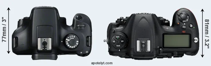 Compare 4000D versus D500 top