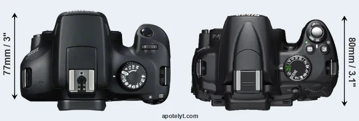 Compare 4000D versus D5000 top