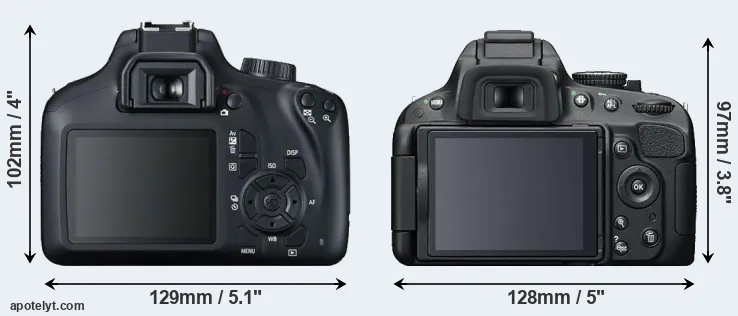 Comparison 4000D or D5100 rear