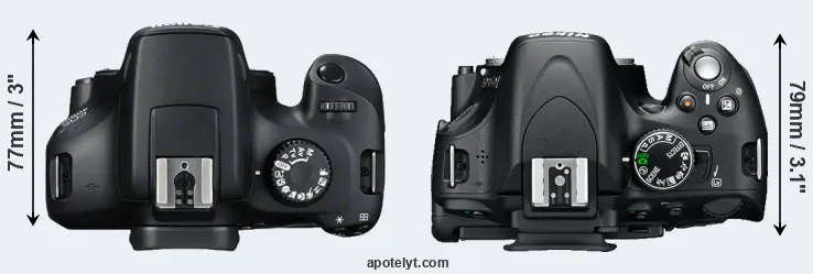 Compare 4000D versus D5100 top