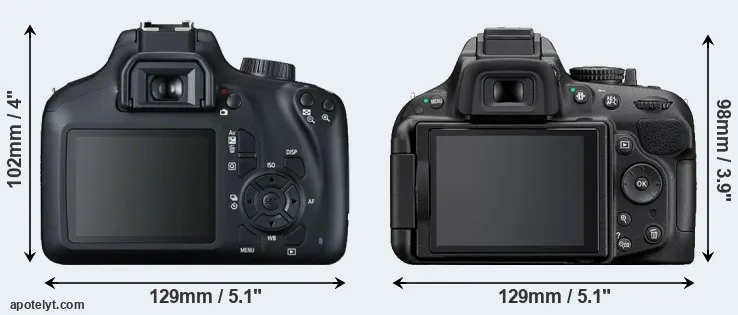 Comparison 4000D or D5200 rear