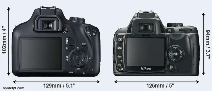 Comparison 4000D or D60 rear