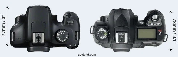 Compare 4000D versus D70 top