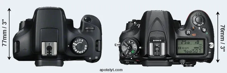 Compare 4000D versus D7200 top