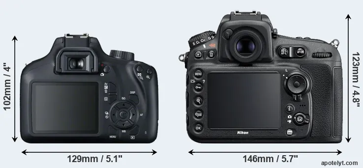 Comparison 4000D or D810 rear