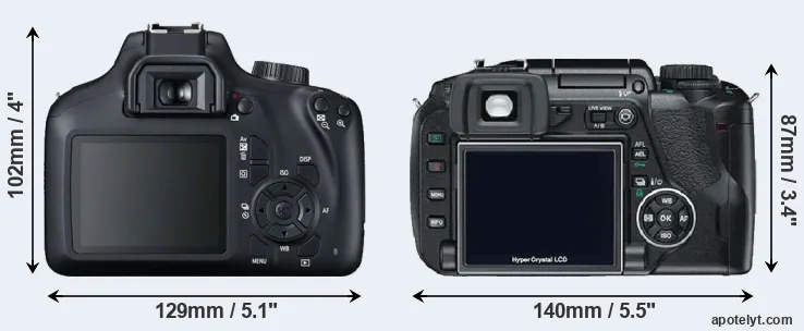 Comparison 4000D or E-330 rear