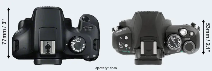 Compare 4000D versus E-400 top