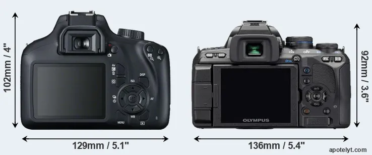 Comparison 4000D or E-510 rear
