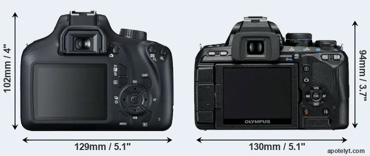 Comparison 4000D or E-600 rear