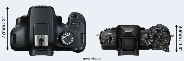 Compare 4000D versus E-M10 IV top
