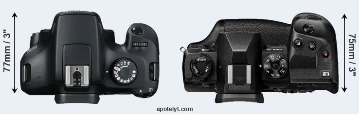 Compare 4000D versus E-M1X top