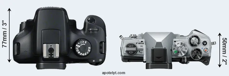 Compare 4000D versus E-M5 III top