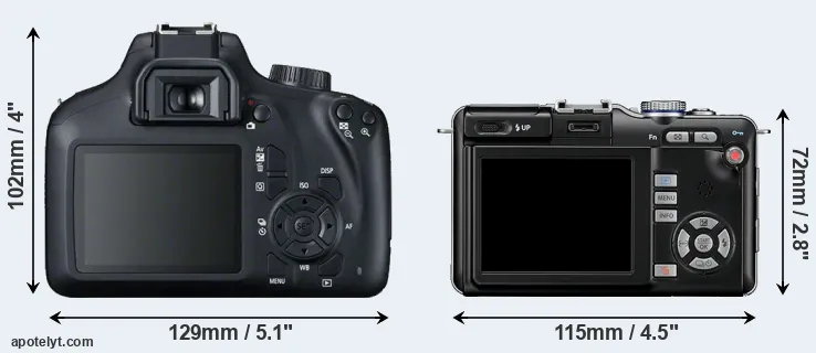Comparison 4000D or E-PL1 rear