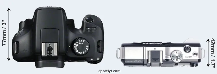 Compare 4000D versus E-PL1 top