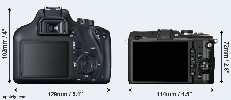 Comparison 4000D or E-PL2 rear