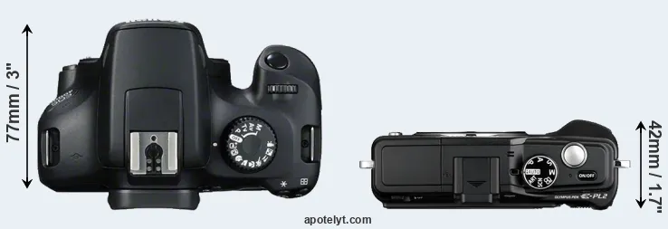 Compare 4000D versus E-PL2 top