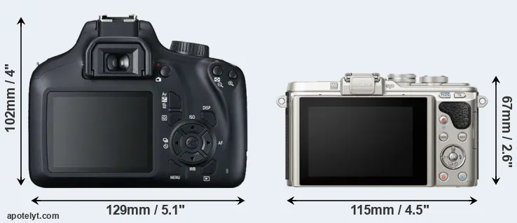 Comparison 4000D or E-PL8 rear