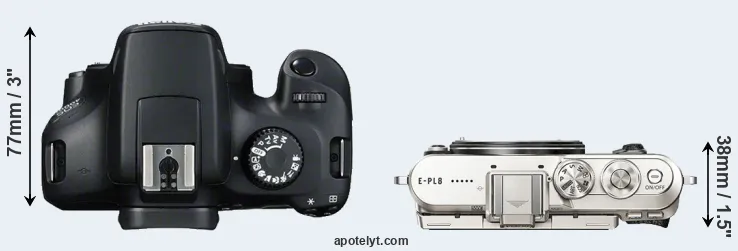 Compare 4000D versus E-PL8 top