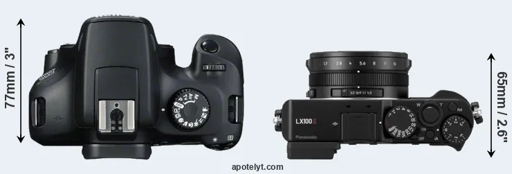 Compare 4000D versus LX100 II top