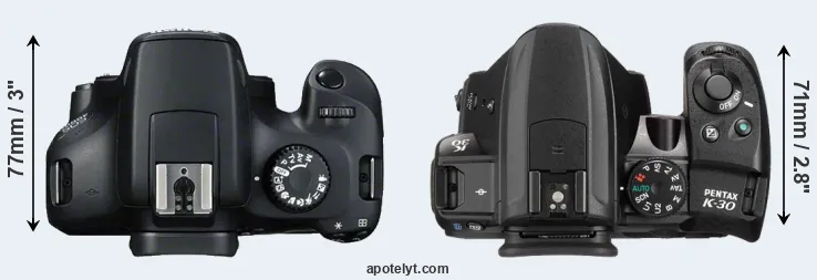Compare 4000D versus K-30 top