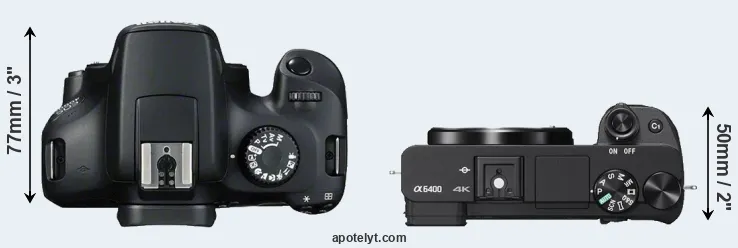 Compare 4000D versus A6400 top