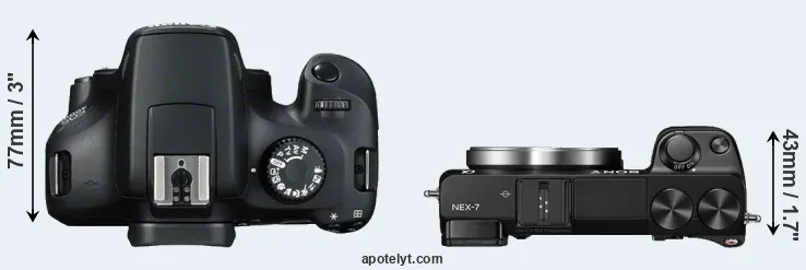 Compare 4000D versus NEX-7 top