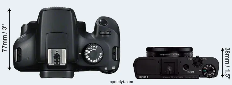 Compare 4000D versus RX100 II top